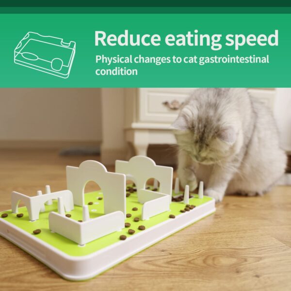 All for Paws Interactive Puzzle Cat Feeder, Treat Game Maze Toy Cat Brain Stimulation Toys Slow Feeder for Indoor Cats - Image 3