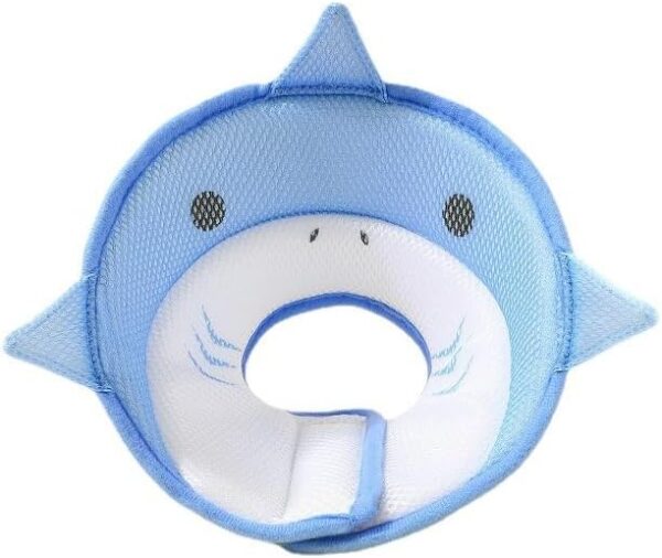 Cat Small Dog Recovery Collar,Cute Shark Shape,Adjustable Pet E Collar, Wound Healing Protective Cone Surgery Recovery Elizabethan Collars for Small Pet (M) - Image 2