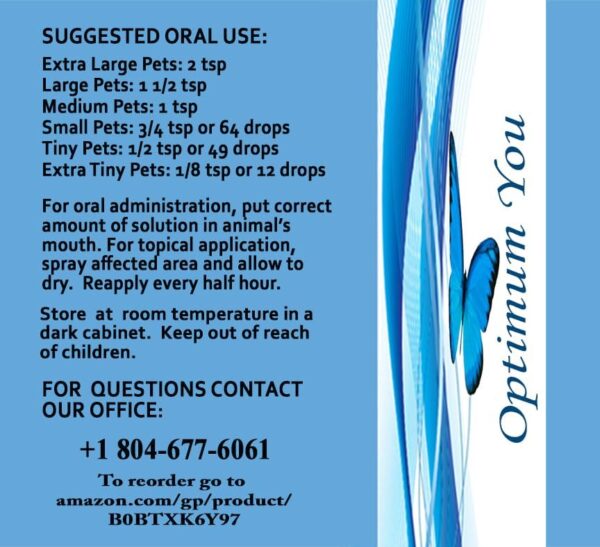 Optimum You Colloidal Silver Liquid for Pets, Dogs, Cats | 500 PPM, Extra Strength (4 oz) | Spray & Drops | Hot Spots | Wound Care | Immune Support - Image 9