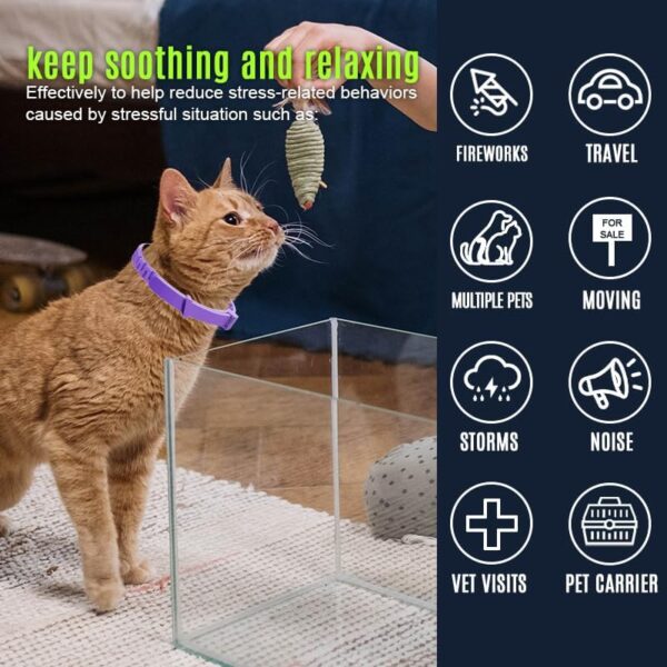 Gumugumu Calming Collar for Cats 15 Inches (3Packs) Size Flexible Adjustable,Sustained Release Anxiety Relief Cat Pheromone Collar 30 Days, Breakaway Design for Fits All Small, Medium Large Cat. - Image 6