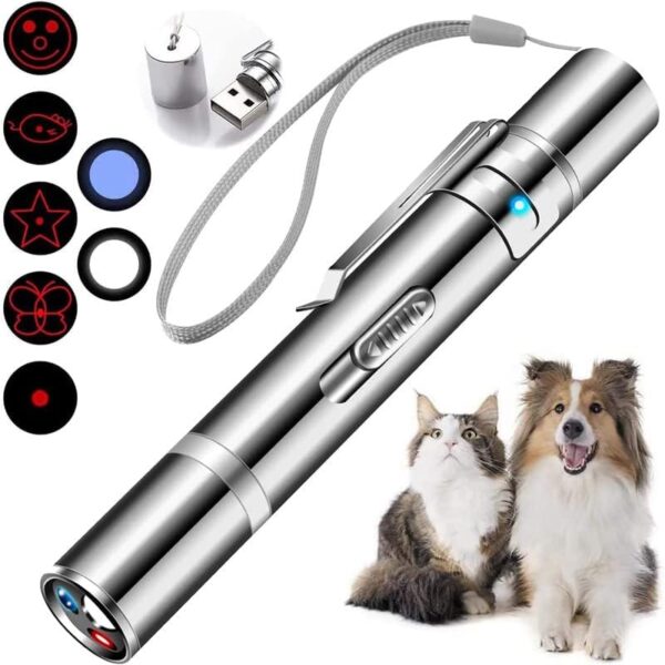 Cowjag Cat Toys, Laser Pointer with 7 Adjustable Patterns, USB Recharge Laser, Long Range and 3 Modes Training Chaser Interactive Toy, Dog Laser Toy - Image 9