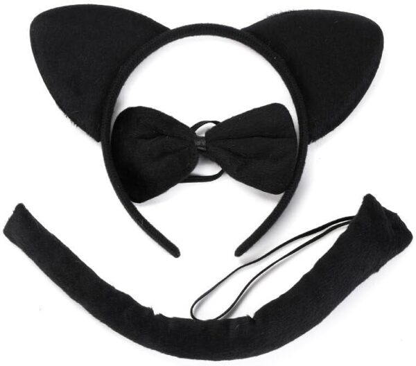 JYACRQBB Halloween Cat's ears (Steamed cat-ear shaped bread) headband and cat mask, black camouflage clothing sexy mask cat clothing accessories for female role playing party - Image 5